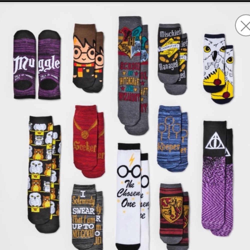 12 days of Harry Potter socks